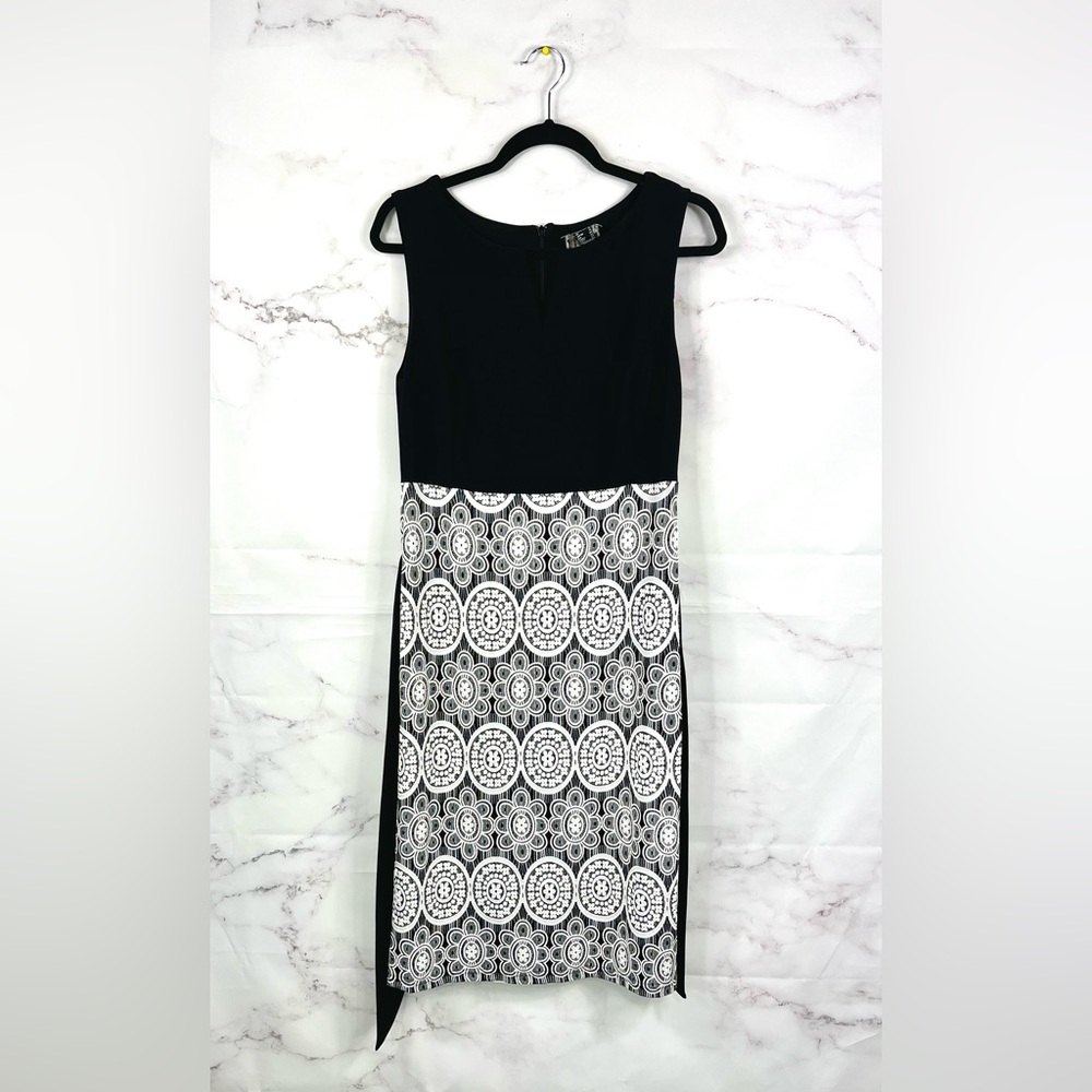 JOSEPH RIBKOFF Eyelet Sheath Dress